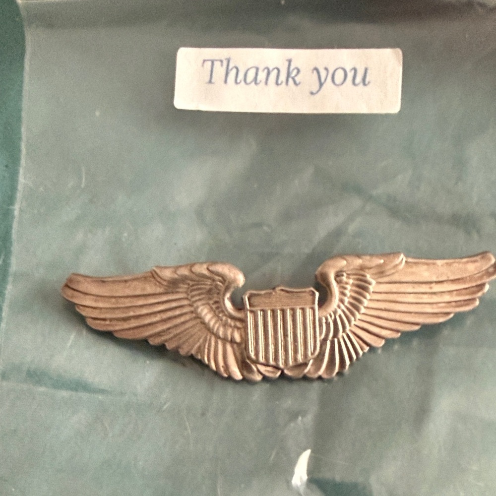 WWII US Army Air Force Flight Wings Pin Gemsco
